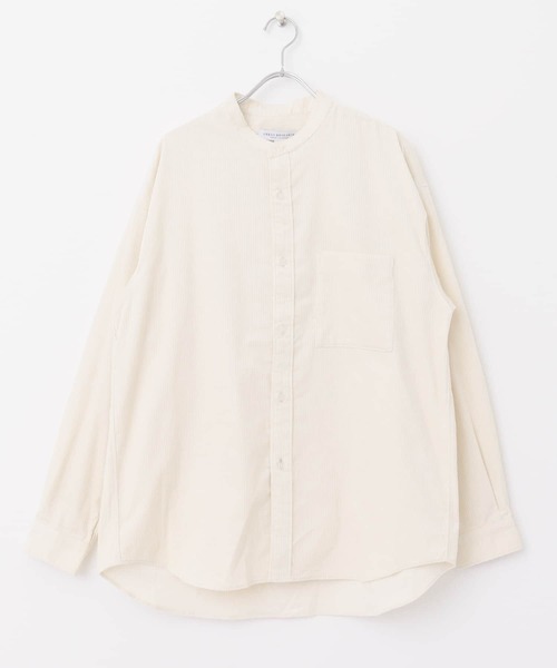 URBAN RESEARCH（アーバンリサーチ）の「ライトウェイトコーデュロイバンドカラーシャツ（シャツ/ブラウス・メンズ・ベージュ系その他/グリーン系その他/オフホワイト・MEDIUM/LARGE）」の17枚目の写真