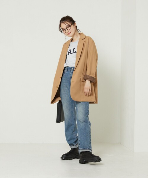 FREAK'S STORE(フリークスストア)の「ビッグ2Bシングルジャケット(テーラードジャケット・レディース・ベージュ/ネイビー/その他9・フリ-)」の6枚目の写真