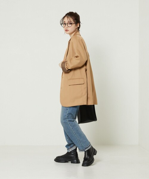 FREAK'S STORE(フリークスストア)の「ビッグ2Bシングルジャケット(テーラードジャケット・レディース・ベージュ/ネイビー/その他9・フリ-)」の4枚目の写真