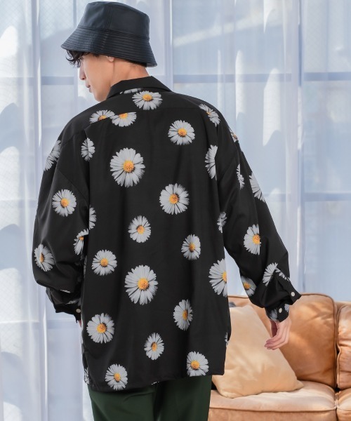 improves（インプローブス）の「総柄プリント 長袖 オープンカラーシャツ（シャツ/ブラウス・メンズ・ホワイト/ブラック/ブラウン/オフホワイト/サックスブルー/ブルー/ワイン・MEDIUM/LARGE）」の17枚目の写真