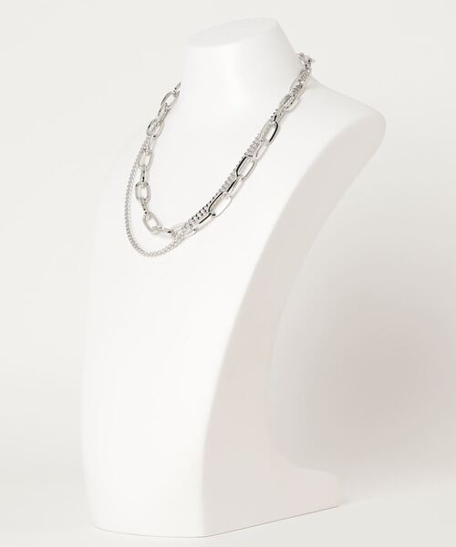 Figments(フィグメンツ)の「ダブルチェーンネックレス2(ネックレス・レディース・シルバー・FREE)」の5枚目の写真