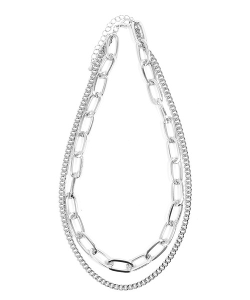 Figments(フィグメンツ)の「ダブルチェーンネックレス2(ネックレス・レディース・シルバー・FREE)」の3枚目の写真