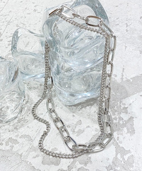 Figments(フィグメンツ)の「ダブルチェーンネックレス2(ネックレス・レディース・シルバー・FREE)」の6枚目の写真