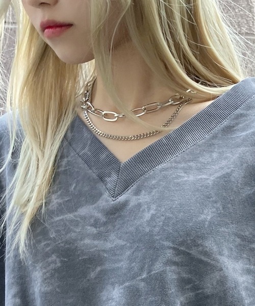 Figments(フィグメンツ)の「ダブルチェーンネックレス2(ネックレス・レディース・シルバー・FREE)」の7枚目の写真