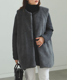 BEAMS HEART | BEAMS HEART / ボアベスト付き キルティングブルゾン(ブルゾン)