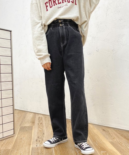 apres jour(アプレジュール)の「デニムテーパード【ZOZOTOWN限定アイテム】(デニムパンツ・レディース・ダークブルー/サックスブルー/グレー系その他/ブラック・MEDIUM/X-LARGE/SMALL)」の13枚目の写真