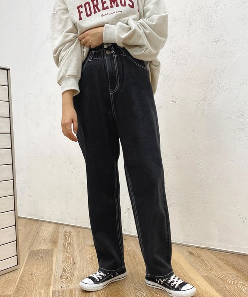 apres jour(アプレジュール)の「デニムテーパード【ZOZOTOWN限定アイテム】(デニムパンツ・レディース・ダークブルー/サックスブルー/グレー系その他/ブラック・MEDIUM/X-LARGE/SMALL)」の17枚目の写真