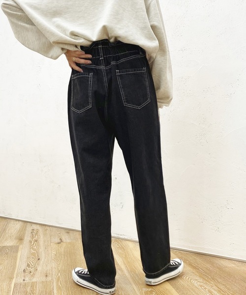 apres jour(アプレジュール)の「デニムテーパード【ZOZOTOWN限定アイテム】(デニムパンツ・レディース・ダークブルー/サックスブルー/グレー系その他/ブラック・MEDIUM/X-LARGE/SMALL)」の9枚目の写真