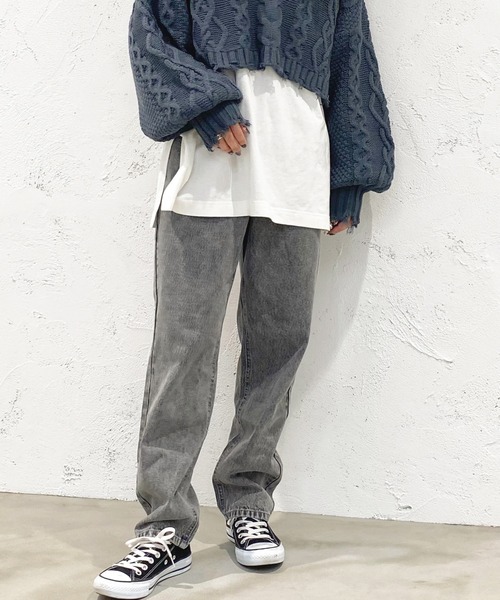 apres jour(アプレジュール)の「デニムテーパード【ZOZOTOWN限定アイテム】(デニムパンツ・レディース・ダークブルー/サックスブルー/グレー系その他/ブラック・MEDIUM/X-LARGE/SMALL)」の5枚目の写真