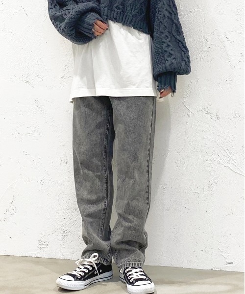 apres jour(アプレジュール)の「デニムテーパード【ZOZOTOWN限定アイテム】(デニムパンツ・レディース・ダークブルー/サックスブルー/グレー系その他/ブラック・MEDIUM/X-LARGE/SMALL)」の14枚目の写真
