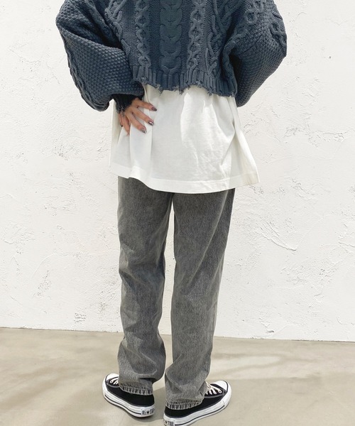 apres jour(アプレジュール)の「デニムテーパード【ZOZOTOWN限定アイテム】(デニムパンツ・レディース・ダークブルー/サックスブルー/グレー系その他/ブラック・MEDIUM/X-LARGE/SMALL)」の18枚目の写真