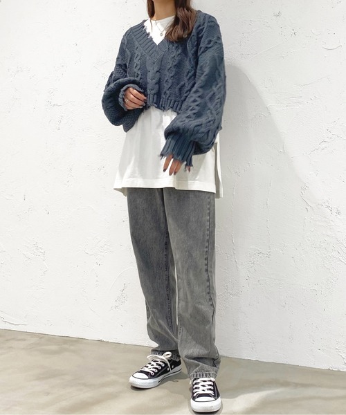 apres jour(アプレジュール)の「デニムテーパード【ZOZOTOWN限定アイテム】(デニムパンツ・レディース・ダークブルー/サックスブルー/グレー系その他/ブラック・MEDIUM/X-LARGE/SMALL)」の10枚目の写真
