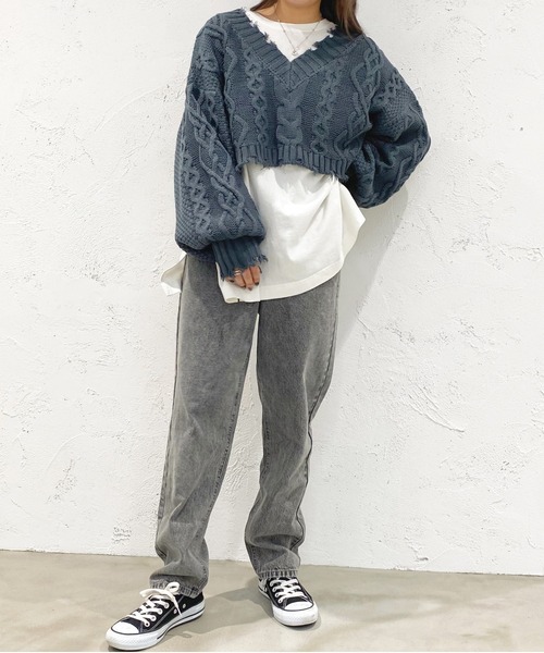 apres jour(アプレジュール)の「デニムテーパード【ZOZOTOWN限定アイテム】(デニムパンツ・レディース・ダークブルー/サックスブルー/グレー系その他/ブラック・MEDIUM/X-LARGE/SMALL)」の22枚目の写真