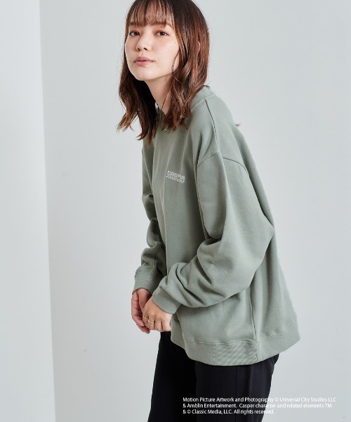 cepo(セポ)の「【CASPER】キャスパー×cepoコラボ バックプリントスウェット(スウェット・レディース・ベージュ/サックスブルー/チャコール・M)」の5枚目の写真