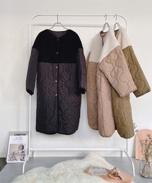 AS KNOW AS plus | ◇波キルティング とボア切替コート(その他アウター)
