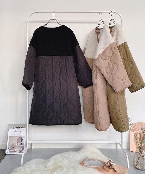 AS KNOW AS plus（アズノゥアズプラス）の「◇波キルティング とボア