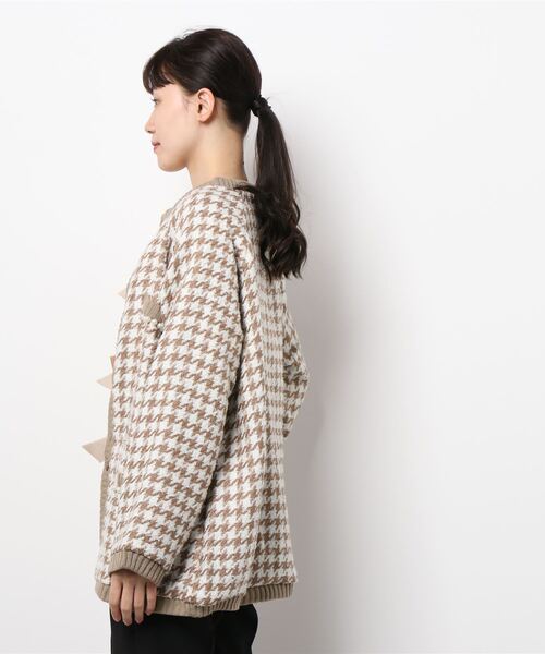 Swankiss(スワンキス)の「HB ribbon tweed knit C/D(カーディガン/ボレロ・レディース・ピンク/ベージュ/ブラック・FREE)」の10枚目の写真
