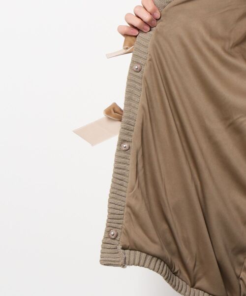 Swankiss(スワンキス)の「HB ribbon tweed knit C/D(カーディガン/ボレロ・レディース・ピンク/ベージュ/ブラック・FREE)」の12枚目の写真
