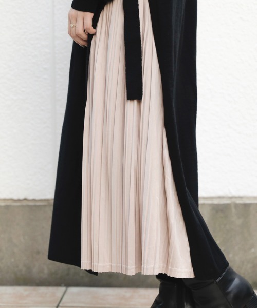 Bou Jeloud（ブージュルード）の「【WEB限定】サイドプリーツタートルニットワンピース（ワンピース・レディース・ブラック/ブラック系その他/ブラウン/グレイッシュベージュ・FREE）」の14枚目の写真