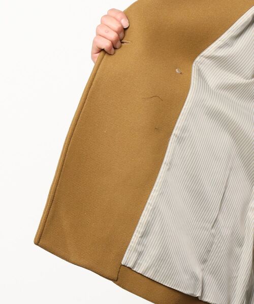 MEN'S BIGI(メンズビギ)の「<Bellandi/べランディ>ウールメルトンショートコート fabric made in italy(ピーコート・メンズ・ブラック/マスタード・01/02/03/04)」の5枚目の写真
