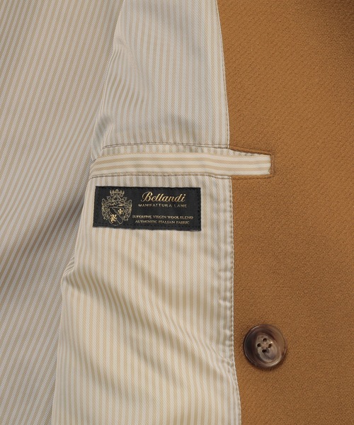 MEN'S BIGI(メンズビギ)の「<Bellandi/べランディ>ウールメルトンショートコート fabric made in italy(ピーコート・メンズ・ブラック/マスタード・01/02/03/04)」の16枚目の写真