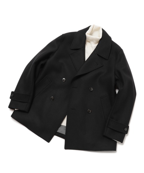 MEN'S BIGI(メンズビギ)の「<Bellandi/べランディ>ウールメルトンショートコート fabric made in italy(ピーコート・メンズ・ブラック/マスタード・01/02/03/04)」の22枚目の写真