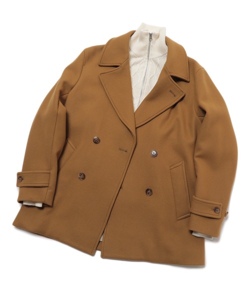 MEN'S BIGI(メンズビギ)の「<Bellandi/べランディ>ウールメルトンショートコート fabric made in italy(ピーコート・メンズ・ブラック/マスタード・01/02/03/04)」の8枚目の写真