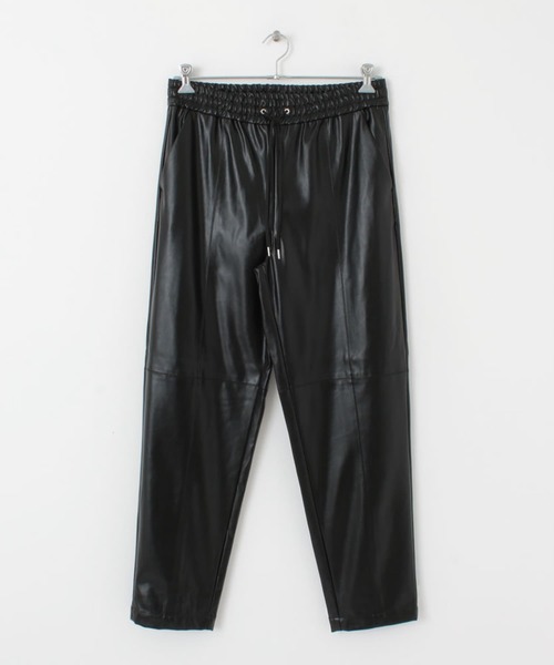 URBAN RESEARCH（アーバンリサーチ）の「GOODBETTERBEST　ECOレザーイージーパンツ（その他パンツ・メンズ・ブラック/アイボリー・2/1）」の7枚目の写真