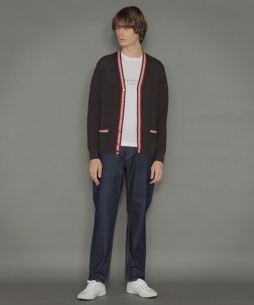 MACKINTOSH LONDON（マッキントッシュ ロンドン）の「12ゲージハウスボーダーニットカーディガン（カーディガン/ボレロ・メンズ・ブラウン系その他・M/LL/L）」の2枚目の写真