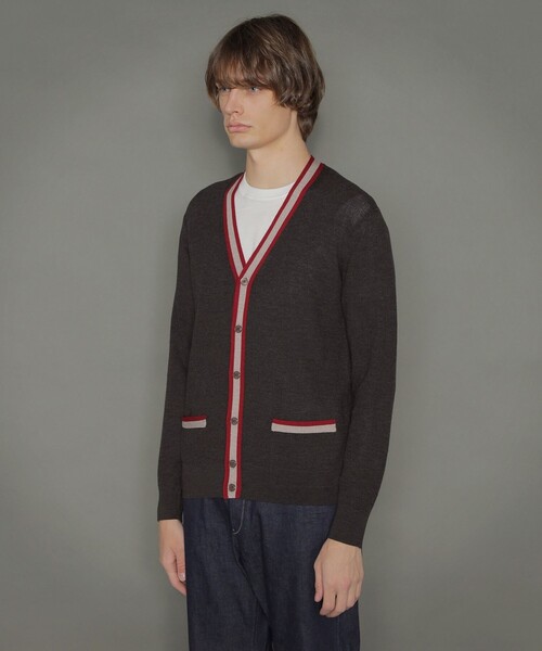 MACKINTOSH LONDON（マッキントッシュ ロンドン）の「12ゲージハウスボーダーニットカーディガン（カーディガン/ボレロ・メンズ・ブラウン系その他・M/LL/L）」の4枚目の写真