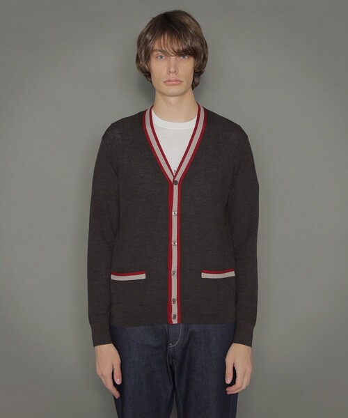 MACKINTOSH LONDON（マッキントッシュ ロンドン）の「12ゲージハウスボーダーニットカーディガン（カーディガン/ボレロ・メンズ・ブラウン系その他・M/LL/L）」の5枚目の写真