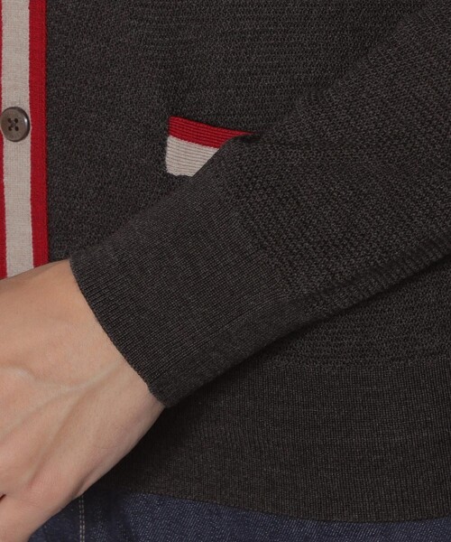 MACKINTOSH LONDON（マッキントッシュ ロンドン）の「12ゲージハウスボーダーニットカーディガン（カーディガン/ボレロ・メンズ・ブラウン系その他・M/LL/L）」の8枚目の写真