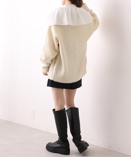 one after another NICE CLAUP（ワンアフターアナザーナイスクラップ）の「セーラーカラーブラウス（シャツ/ブラウス・レディース・ベージュ/オフホワイト/ピンク/ストライプ・FREE）」の7枚目の写真