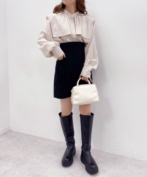 one after another NICE CLAUP（ワンアフターアナザーナイスクラップ）の「セーラーカラーブラウス（シャツ/ブラウス・レディース・ベージュ/オフホワイト/ピンク/ストライプ・FREE）」の8枚目の写真