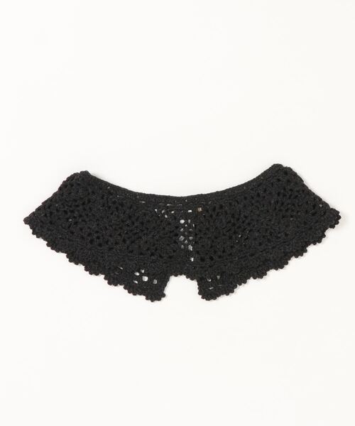 Samansa Mos2（サマンサ モスモス）の「手編みスクエアニット付け襟（付け襟・レディース・ベージュ/モカ/チャコール・ﾌﾘ-）」の4枚目の写真