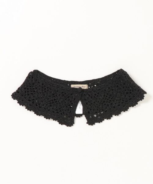 Samansa Mos2（サマンサ モスモス）の「手編みスクエアニット付け襟（付け襟・レディース・ベージュ/モカ/チャコール・ﾌﾘ-）」の5枚目の写真