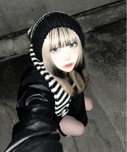 DEVICE（デバイス）の「オーバーサイズ ハートロゴ ビッグシルエット ルーズ スタジャン アウター ジャケット（スタジャン・レディース・ブラック・FREE）」の15枚目の写真