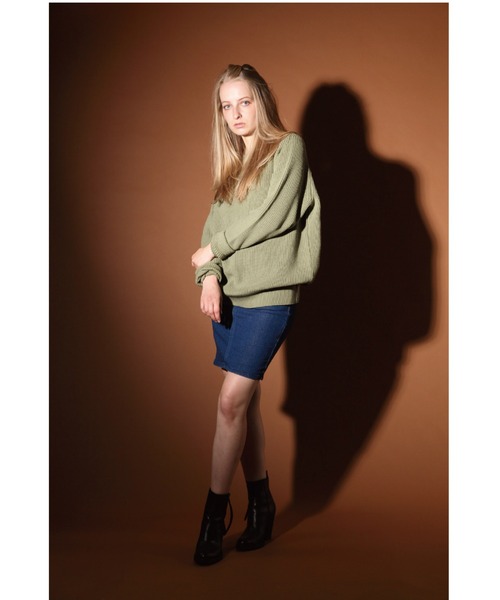 SURREAL(シュルリアル)の「【SURREAL/シュルリアル】Hogger_Cardigan Rib Stitch Knit(ニット/セーター・メンズ・ブラウン/オレンジ/セージグリーン・MEDIUM/LARGE)」の4枚目の写真