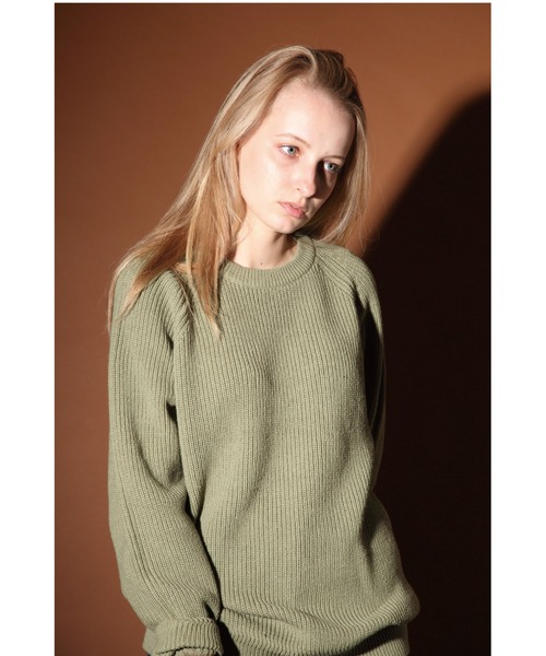 SURREAL(シュルリアル)の「【SURREAL/シュルリアル】Hogger_Cardigan Rib Stitch Knit(ニット/セーター・メンズ・ブラウン/オレンジ/セージグリーン・MEDIUM/LARGE)」の5枚目の写真