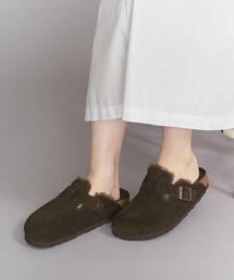 BIRKENSTOCK | ＜BIRKENSTOCK＞BOSTON レザー×ボア サンダル(サンダル)