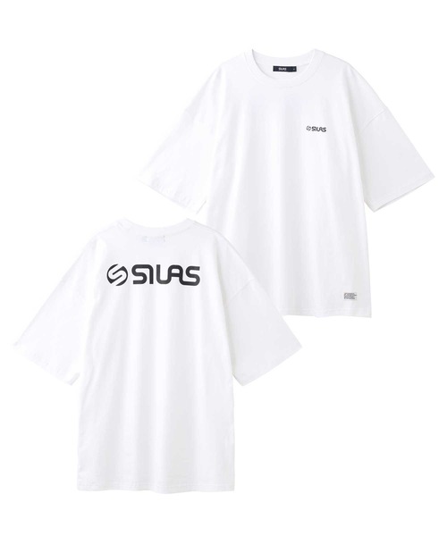 SILAS(サイラス)の「BASIC OLD LOGO S/S TEE サイラスベーシックオールドロゴ半袖Tシャツ/ プリント オーバーサイズ(Tシャツ/カットソー・メンズ・ライトブルー/ネイビー/ブラック/チャコールグレー/ホワイト・LARGE/MEDIUM/X-LARGE)」の2枚目の写真
