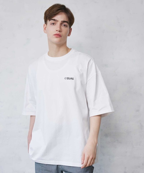 SILAS(サイラス)の「BASIC OLD LOGO S/S TEE サイラスベーシックオールドロゴ半袖Tシャツ/ プリント オーバーサイズ(Tシャツ/カットソー・メンズ・ライトブルー/ネイビー/ブラック/チャコールグレー/ホワイト・LARGE/MEDIUM/X-LARGE)」の14枚目の写真