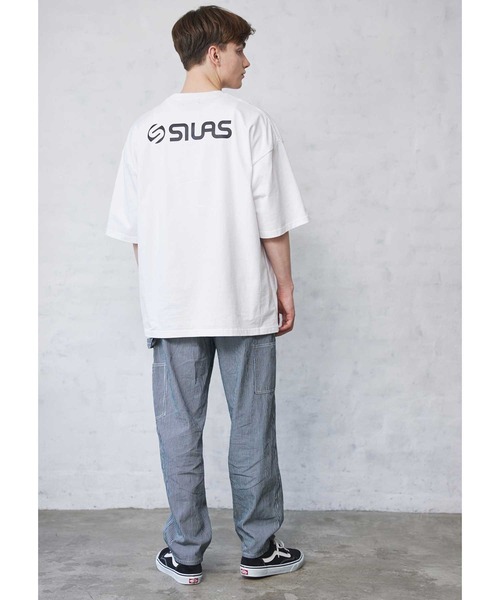 SILAS(サイラス)の「BASIC OLD LOGO S/S TEE サイラスベーシックオールドロゴ半袖Tシャツ/ プリント オーバーサイズ(Tシャツ/カットソー・メンズ・ライトブルー/ネイビー/ブラック/チャコールグレー/ホワイト・LARGE/MEDIUM/X-LARGE)」の8枚目の写真
