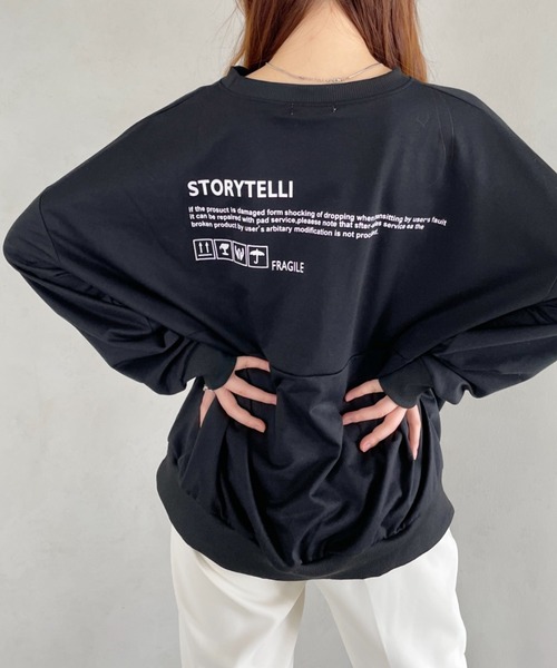 CLEA（クレア）の「バッグロゴプリントオーバー長袖Tシャツ/トップス（Tシャツ/カットソー・レディース・ホワイト/ブラック/グレー・FREE/L/M/XL）」の22枚目の写真