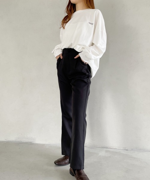 CLEA（クレア）の「バッグロゴプリントオーバー長袖Tシャツ/トップス（Tシャツ/カットソー・レディース・ホワイト/ブラック/グレー・FREE/L/M/XL）」の17枚目の写真