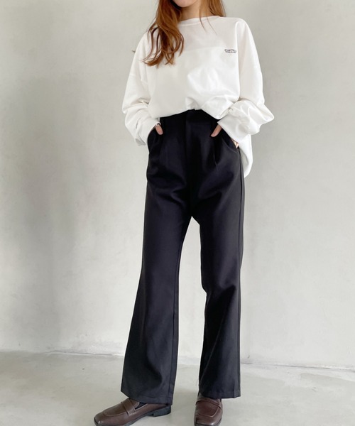 CLEA（クレア）の「バッグロゴプリントオーバー長袖Tシャツ/トップス（Tシャツ/カットソー・レディース・ホワイト/ブラック/グレー・FREE/L/M/XL）」の16枚目の写真