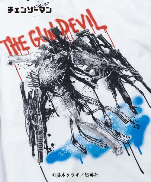glamb（グラム）の「Gun Devil T / ガンデビルTシャツ【glamb×チェンソーマンコラボレーション】（Tシャツ/カットソー・メンズ・ホワイト/ブラック・1/2/0/4/3）」の4枚目の写真