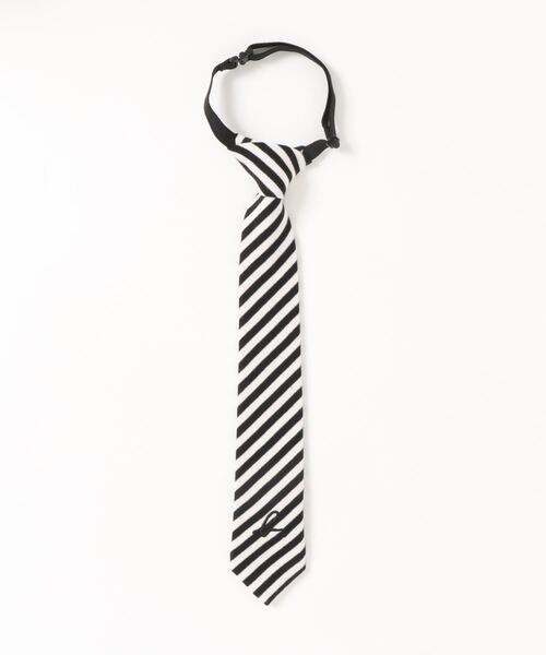 agnes b.(アニエスベー)の「J190 E Ties キッズ バイアスストライプ ワンタッチネクタイ(ネクタイ・キッズ・ブラック・UNI)」の4枚目の写真