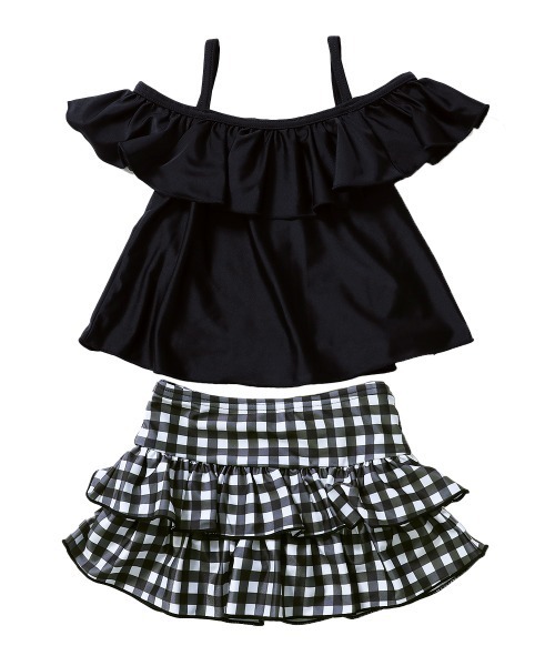 devirock(デビロック)の「オフショルセットアップ水着(水着・キッズ・ブラック/サックスブルー/ラベンダー/パープル系その他・110cm/100cm/120cm/130cm/140cm/150cm/160cm)」の11枚目の写真