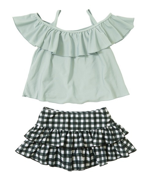 devirock(デビロック)の「オフショルセットアップ水着(水着・キッズ・ブラック/サックスブルー/ラベンダー/パープル系その他・110cm/100cm/120cm/130cm/140cm/150cm/160cm)」の12枚目の写真